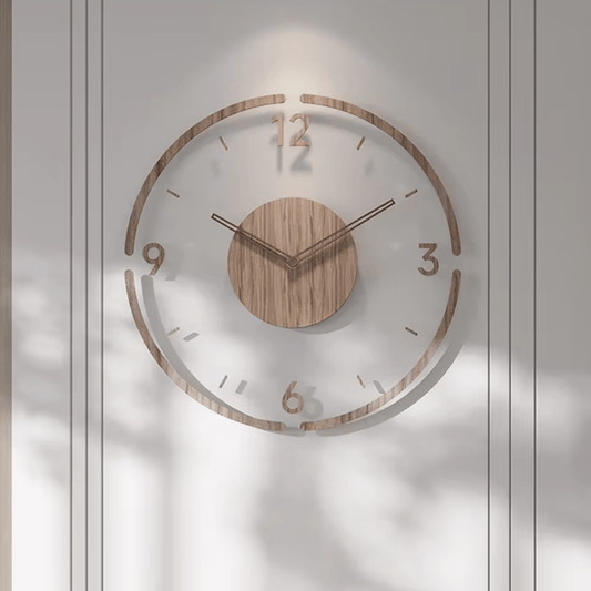 Reloj de Madera Puro para Interiores Contemporáneos