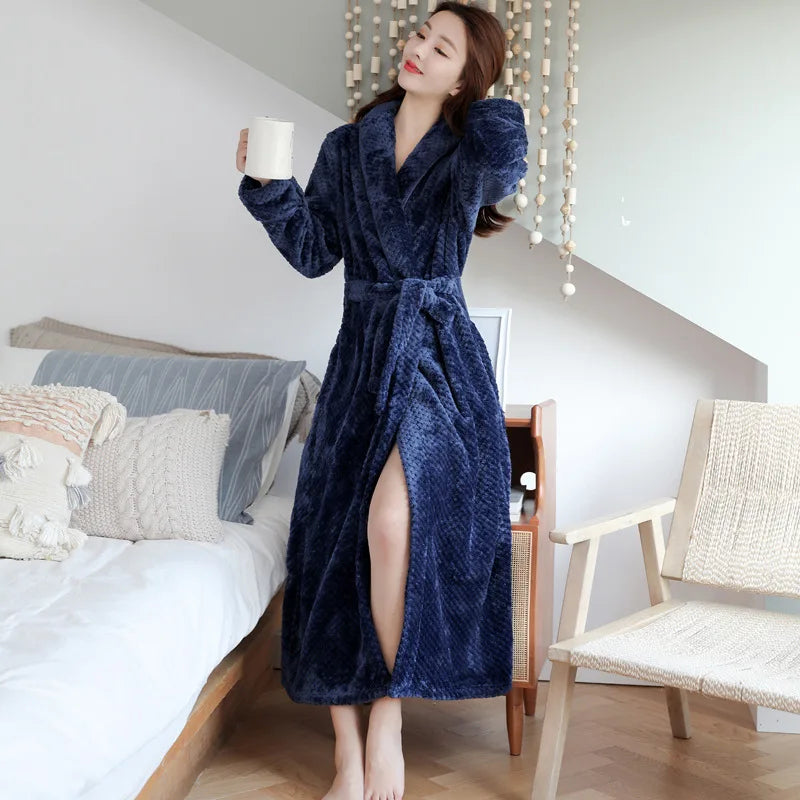 Albornoz Mujer de Forro Polar Suave con Bolsillos – Cómodo y Elegante para Relajarse en Casa 6