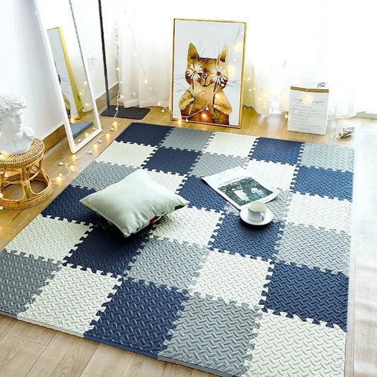 Alfombra de Juegos Bebé Plegable y Puzzle, Diseño Seguro y Estimulante, 120 x 90 cm, Colores Vibrantes para el Desarrollo Sensorial 0