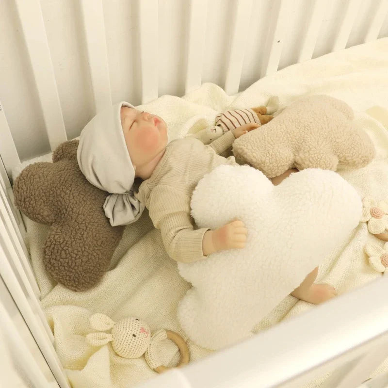 Almohada Infantil Suave con Diseño Celestial – Ideal para Decoración y Fotografía, 29.2 cm x 38 cm, Color Blanco, Beige o Marrón 5