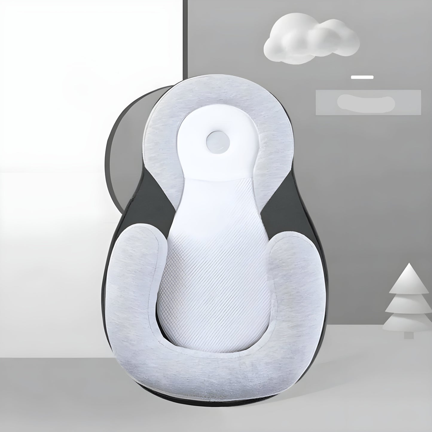 Almohada para Bebés Ergonómica de Algodón Transpirable – Suave y Segura, Ideal para Dormir y Descansar 0