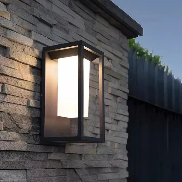 Aplique de Pared LED Moderno para Exterior - Lámpara de Aluminio y Vidrio con Diseño Minimalista, Resistente a la Intemperie 0