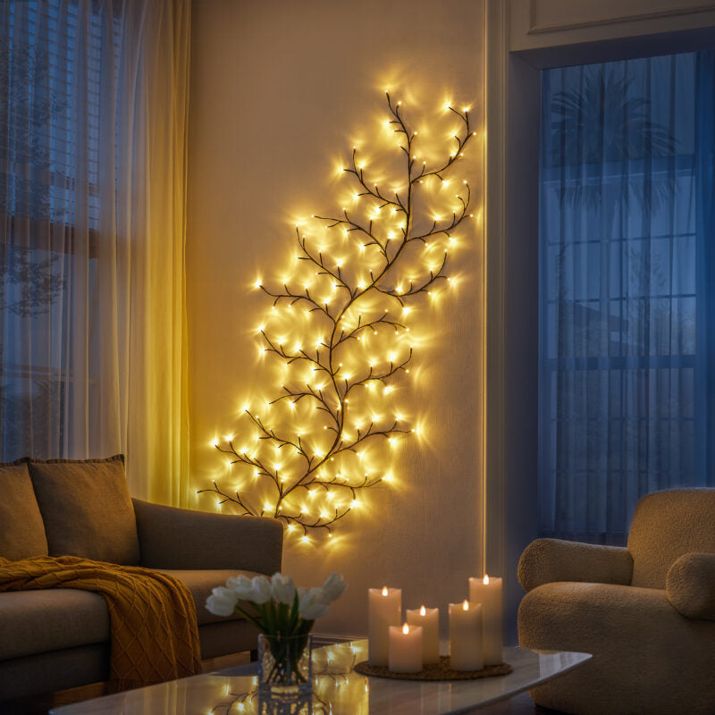 Árbol LED Decorativo para Interior – Luz Cálida, Diseño Natural, Alimentación USB o Baterías, Ideal para Sala y Dormitorio 2