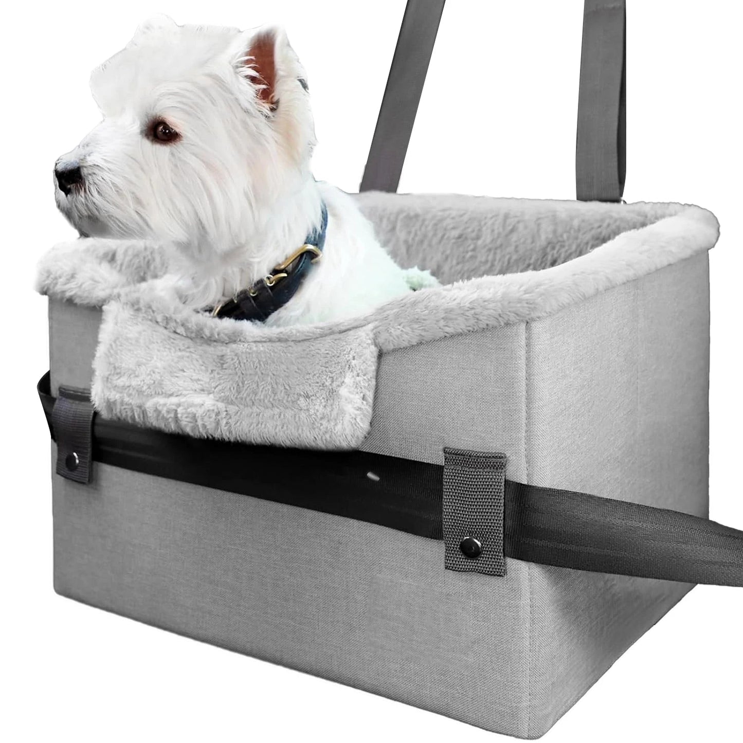 Asiento de Coche Plegable para Perros Pequeños, Seguro y Portátil para Mascotas de Hasta 25 Libras 2