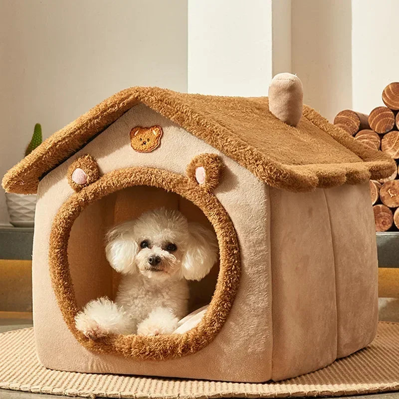 Cama Plegable para Perros y Gatos Pequeños de Algodón – Diseño Acogedor y Práctico, Ideal para Viajes 1