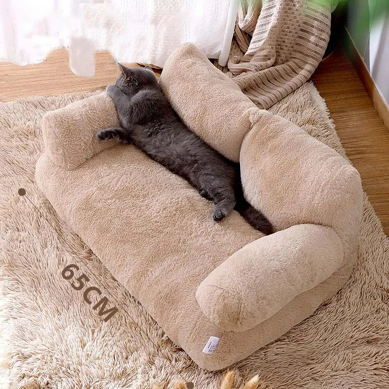 Cama para Gatos Cálida de Felpa y Algodón PP, Acogedora para Invierno, Ideal para Perros y Gatos Pequeños y Medianos 4