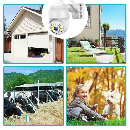 Cámara de Seguridad 4K Inteligente con Seguimiento Automático y Función PTZ – WiFi y Resistente a la Intemperie para Vigilancia Exterior 0