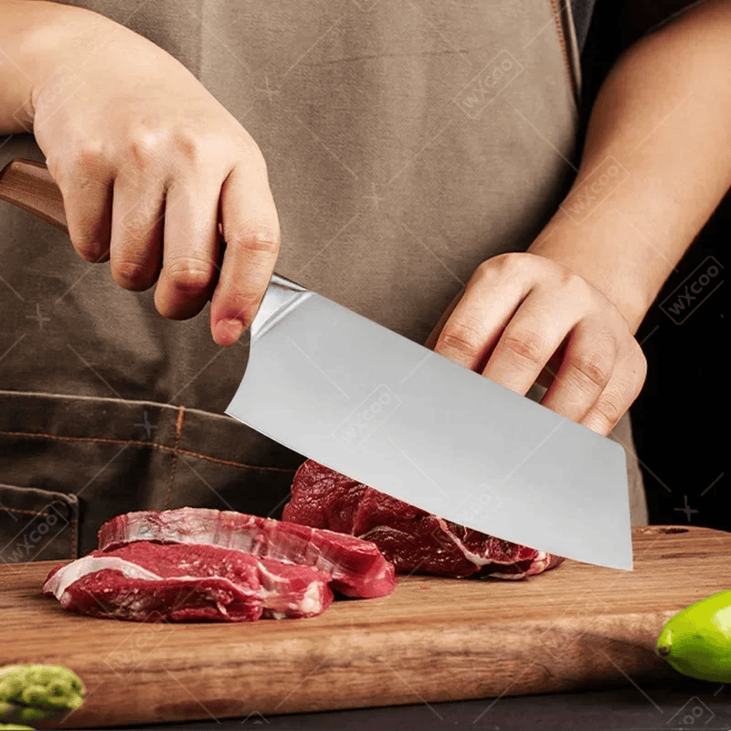 Cuchillo de Cocina Santoku Profesional de Acero Inoxidable con Mango Ergonómico – Ideal para Cortar Pescado, Carne y Verduras 4