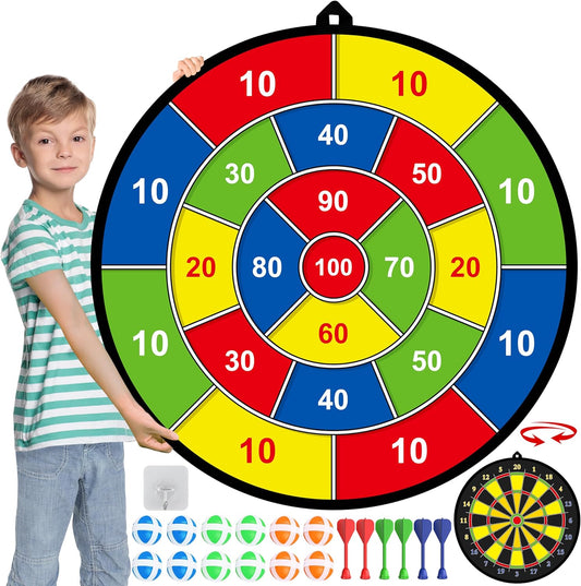 Diana Infantil de Doble Cara con Dardos de Velcro – Juego Seguro para Desarrollar Habilidades Motoras en Interiores y Exteriores 0