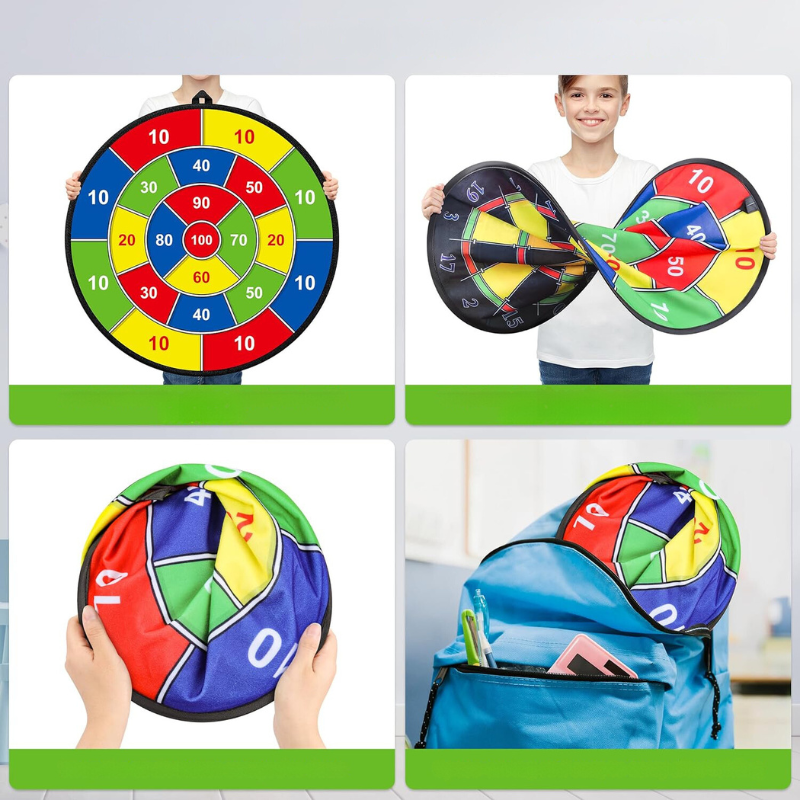 Diana Infantil de Doble Cara con Dardos de Velcro – Juego Seguro para Desarrollar Habilidades Motoras en Interiores y Exteriores 3