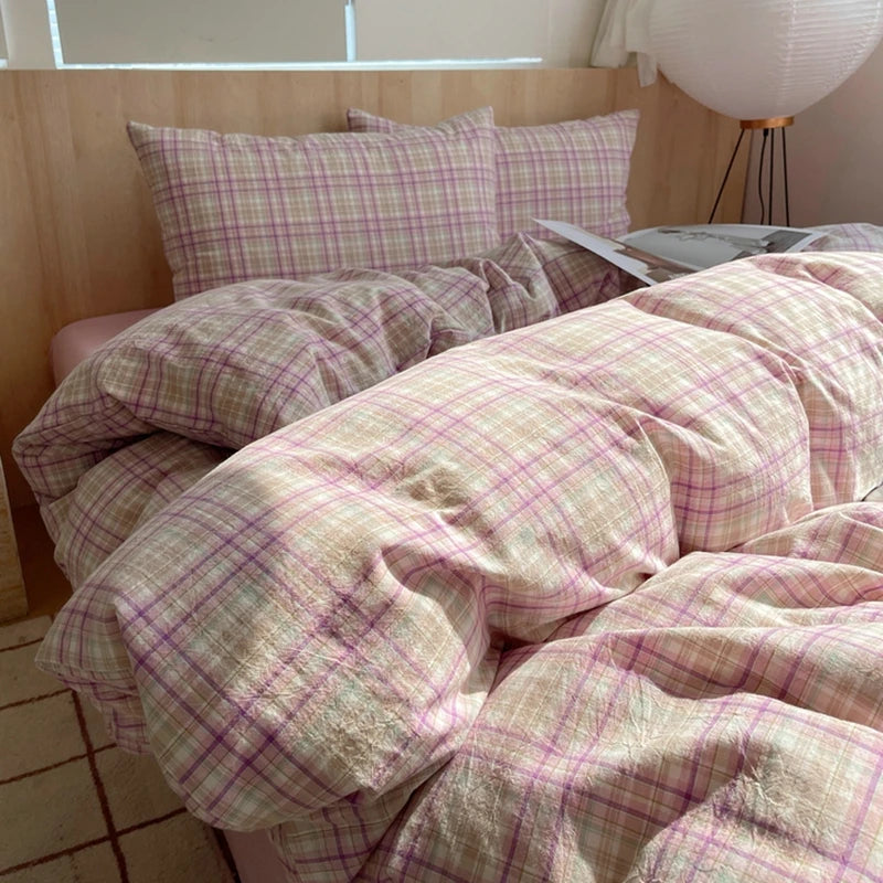 Funda Nórdica Queen de Algodón Transpirable con Diseño Japonés en Rayas Azules – Suave y Duradera 1