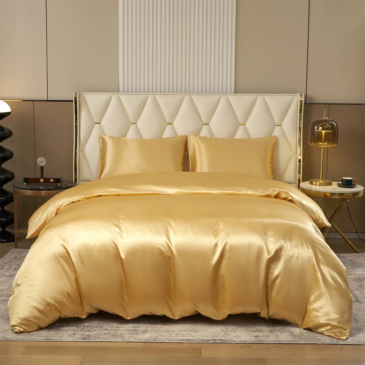 Funda Nórdica de Satén Reversible en Color Blanco para Cama 150 – Suave, Elegante y Sin Arrugas 4