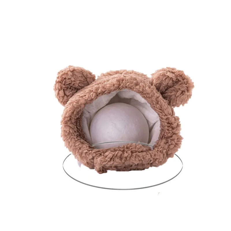 Gorro de Invierno para Mascotas con Diseño de Oso y Conejo – Accesorio Cálido para Perros y Gatos, Forro Polar, Tamaño 30-35 cm 10