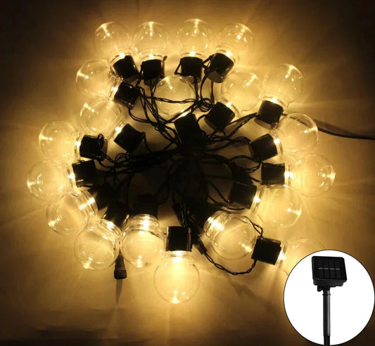 Guirnalda Solar de Luces Exterior 5m o 10m – Iluminación Ecológica para Jardín y Terraza 0