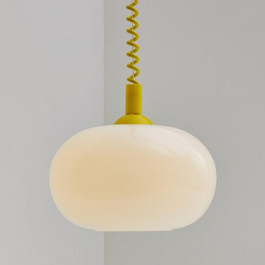 Lámpara Colgante Moderna Redonda de Metal y Vidrio con Iluminación LED – Ideal para Interiores Elegantes y Acogedores 0