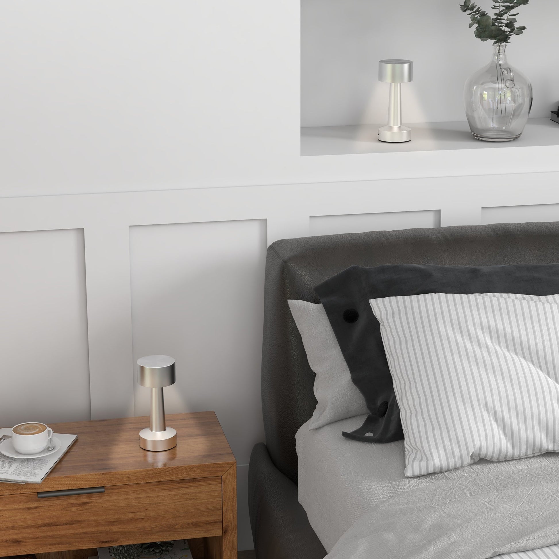 Lámpara LED de Batería Táctil con Ajuste de Color – Diseño Compacto Ideal para Escritorio y Hogar 1