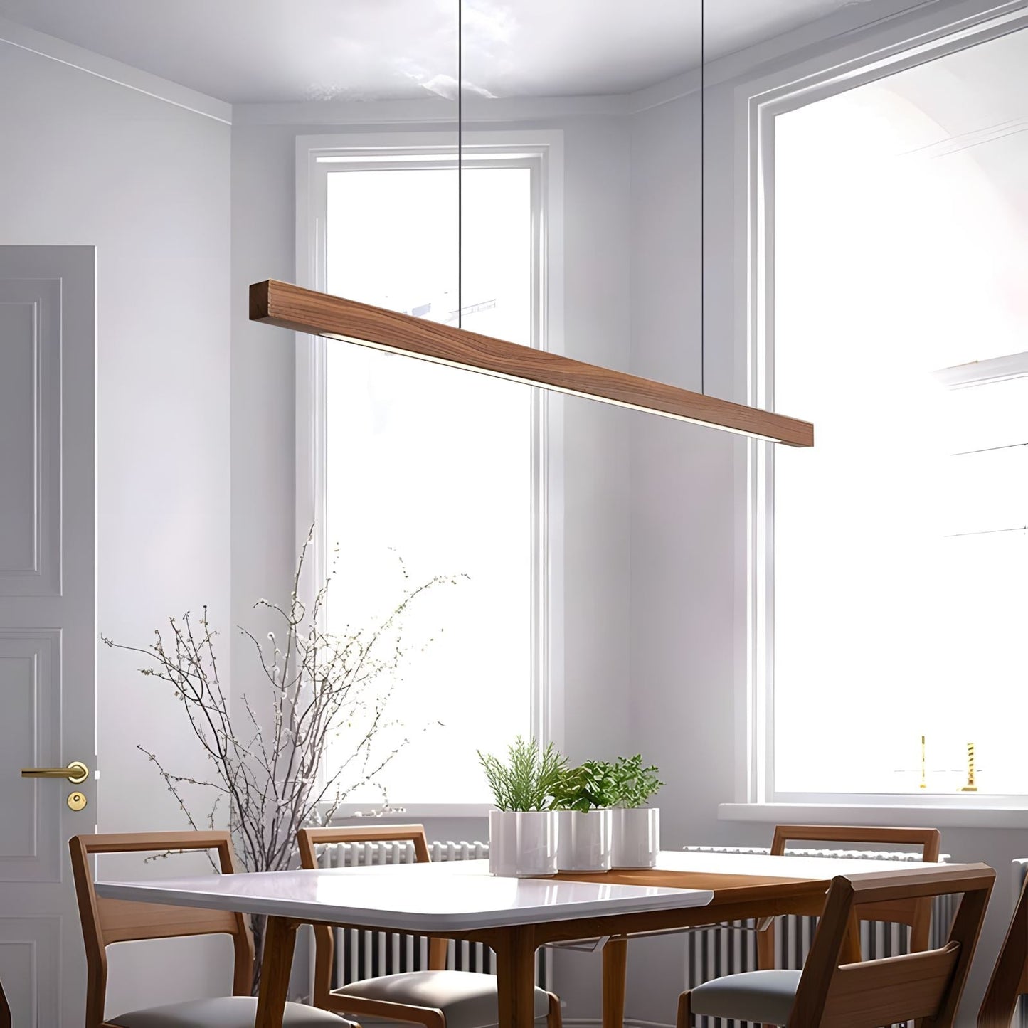 Lámpara de Diseño Minimalista de Madera de Roble con Control Remoto y Temperatura de Luz Ajustable – Ideal para Techo y Espacios Sofisticados 2