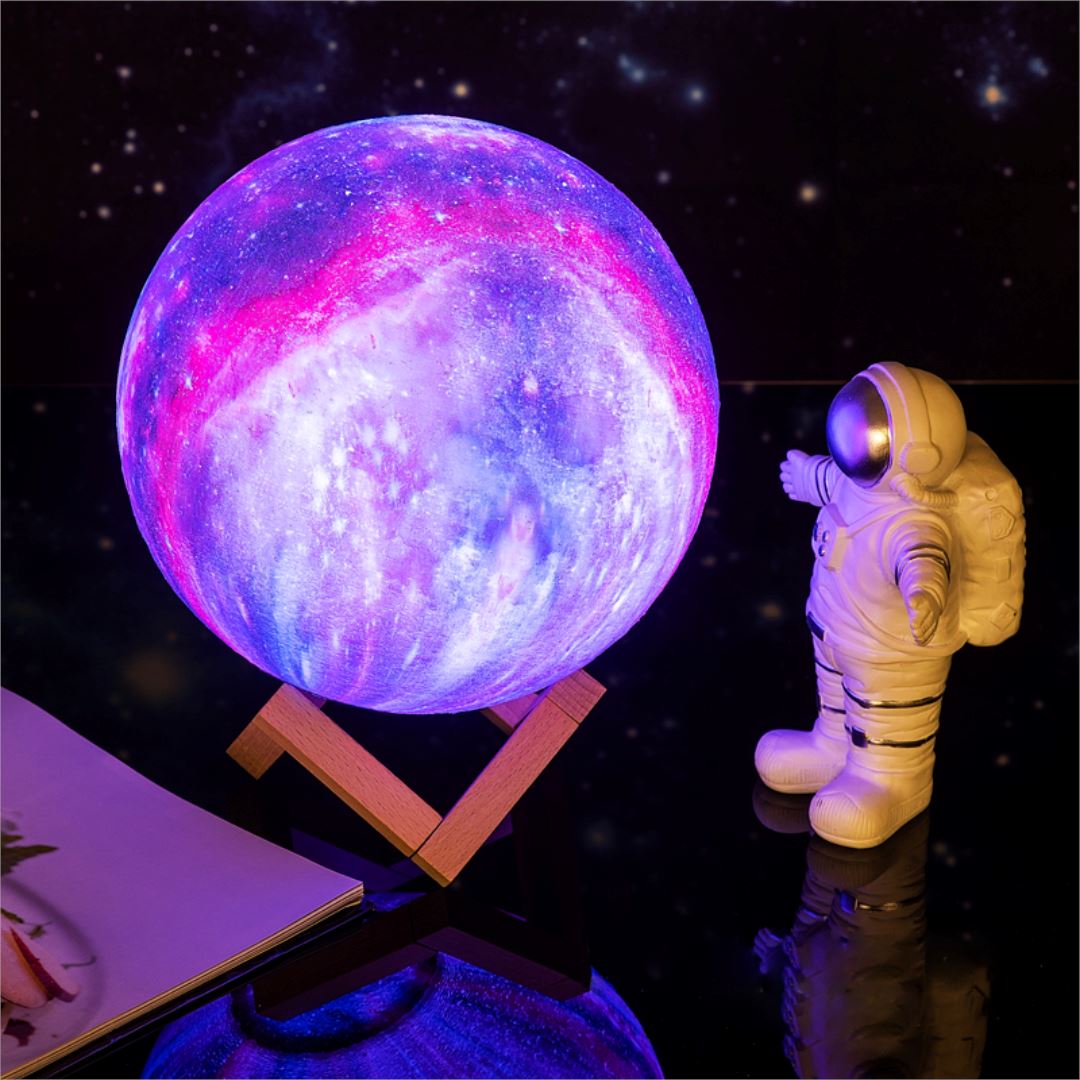 Lámpara de Luna Inalámbrica – Iluminación Decorativa Espacial, Tamaños 10 cm, 15 cm y 18 cm, Material Plástico 2