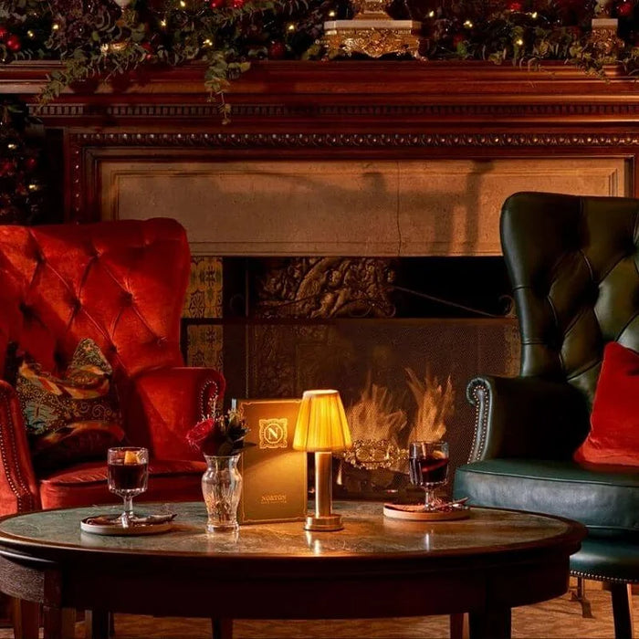 Lámpara de Mesa Inalámbrica de Aluminio con Acabado de Tela – Lámpara Sobremesa Elegante y Funcional para Decoración Moderna 7