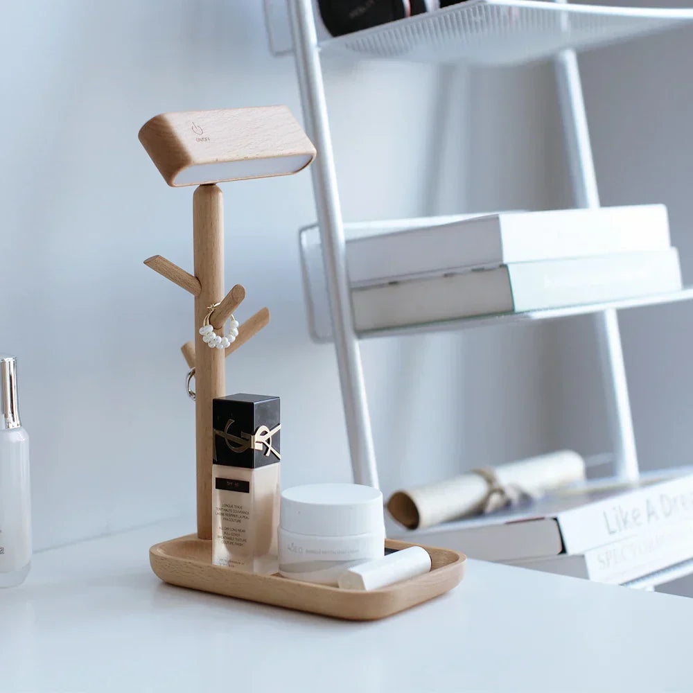 Lámpara de Mesa de Latón con Diseño de Anillo y Luz Ajustable – Ideal para Dormitorio y Oficina, Lámpara Sobremesa Moderna 3