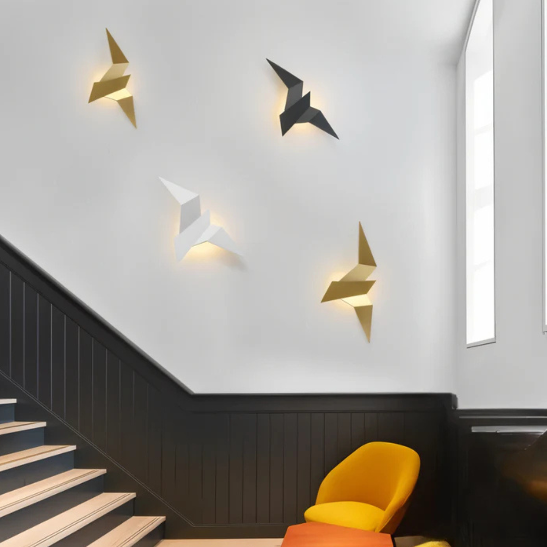 Lámpara de Pared Decorativa de Metal con Diseño Origami – Aplique Pared Moderna para Salón y Dormitorio 1