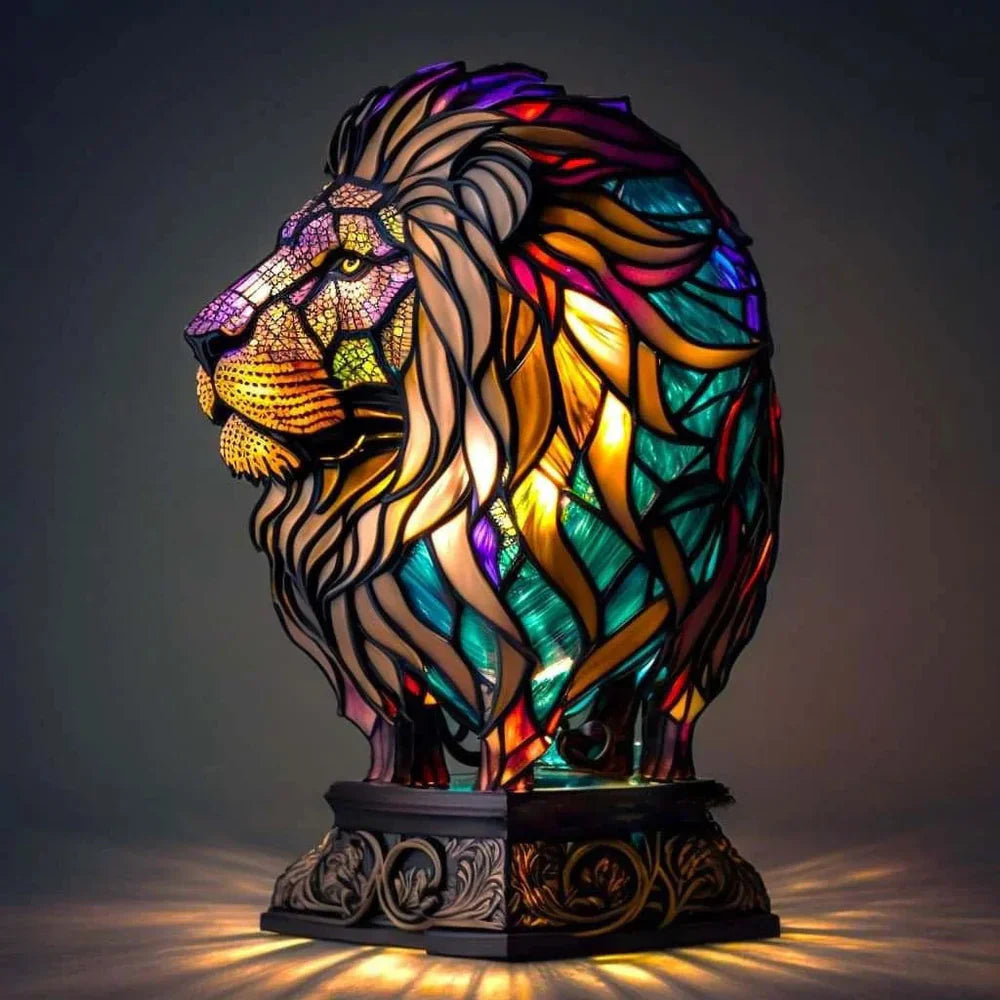 Lámpara de Techo Artística de Vidrio con Motivos Animales – Iluminación Decorativa y Ambiente Acogedor 11