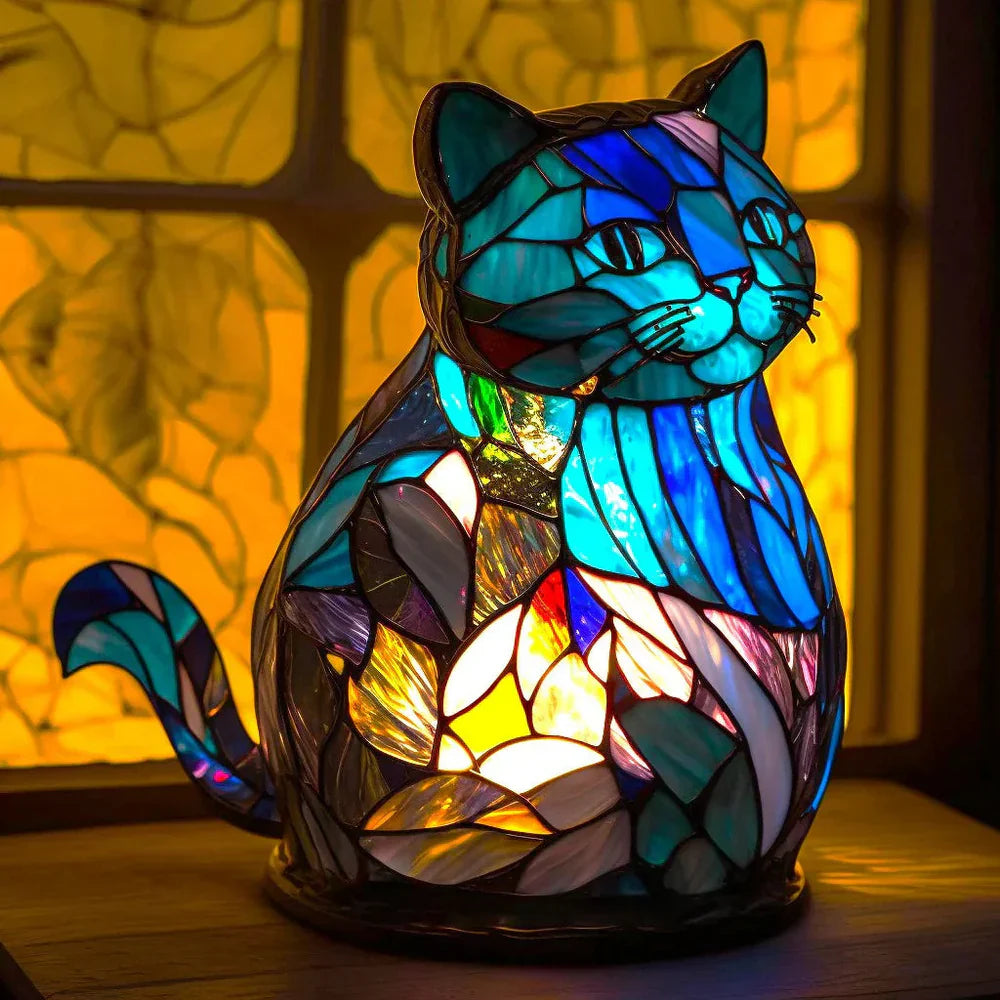 Lámpara de Techo Artística de Vidrio con Motivos Animales – Iluminación Decorativa y Ambiente Acogedor 14