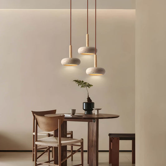 Lámpara de Techo de Travertino Amarillo con Luz Cálida y Diseño Único para Salón y Dormitorio 0