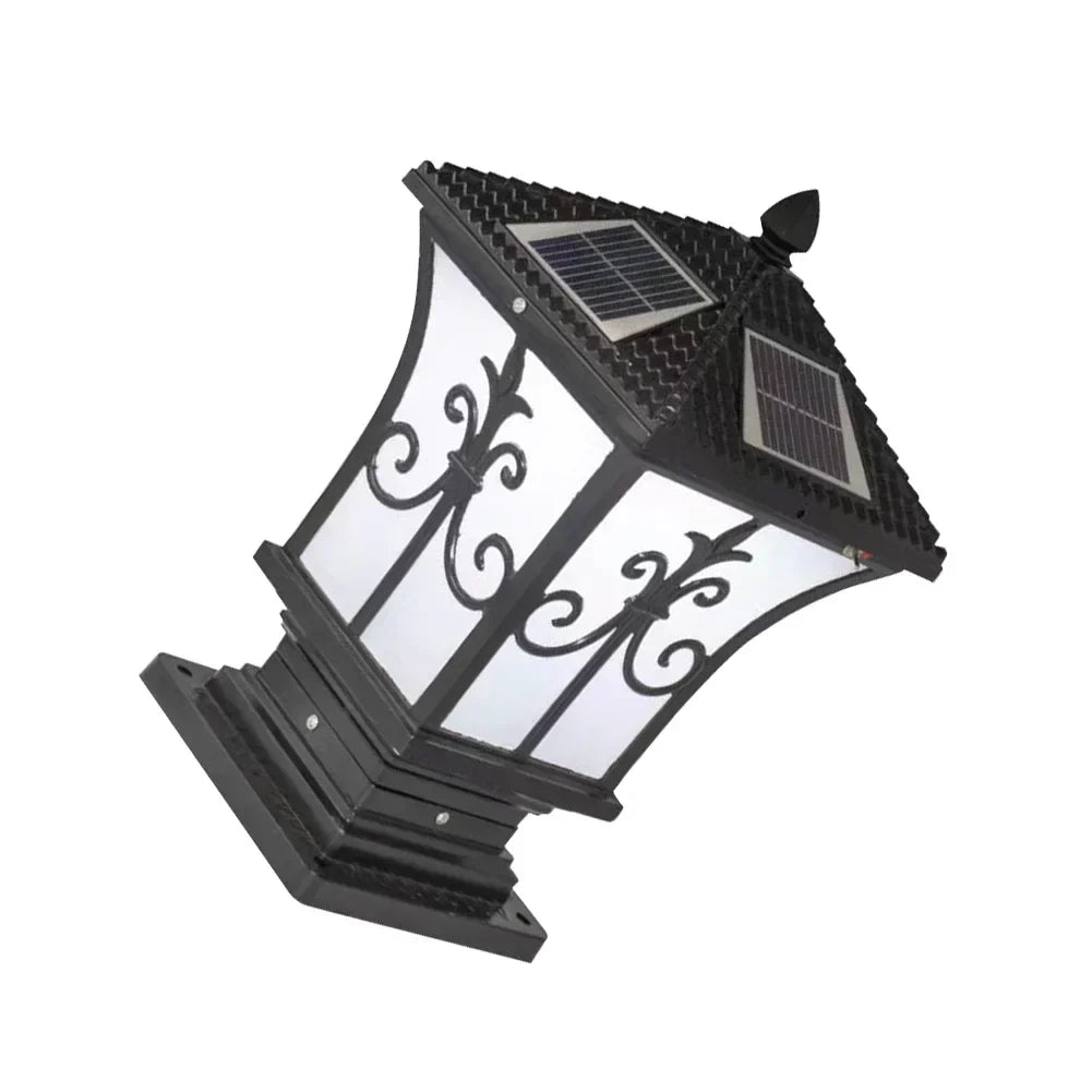 Luz Solar Elegante para Jardín, Iluminación Retro Ecológica y Duradera, 38 cm x 20 cm, Negro 3