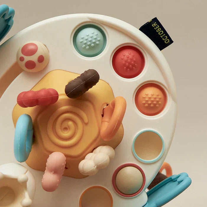 Mordedor Sensorial para Niños – Juguete Educativo Seguro de Plástico ABS, Colores Vibrantes y Texturas Variadas 3