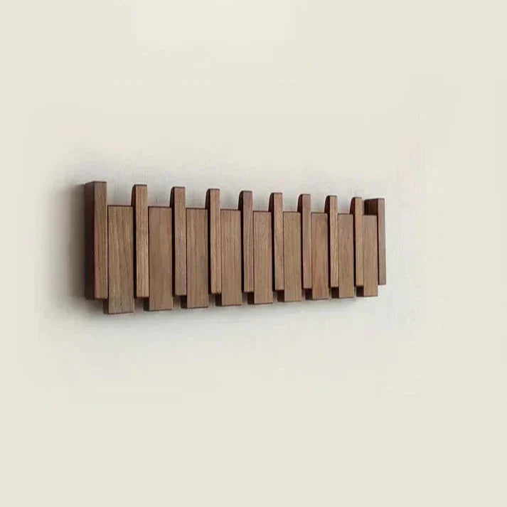 Perchero Pared Decorativo de Madera con Diseño de Teclas de Piano – Opciones de 4, 6 y 8 Ganchos 4