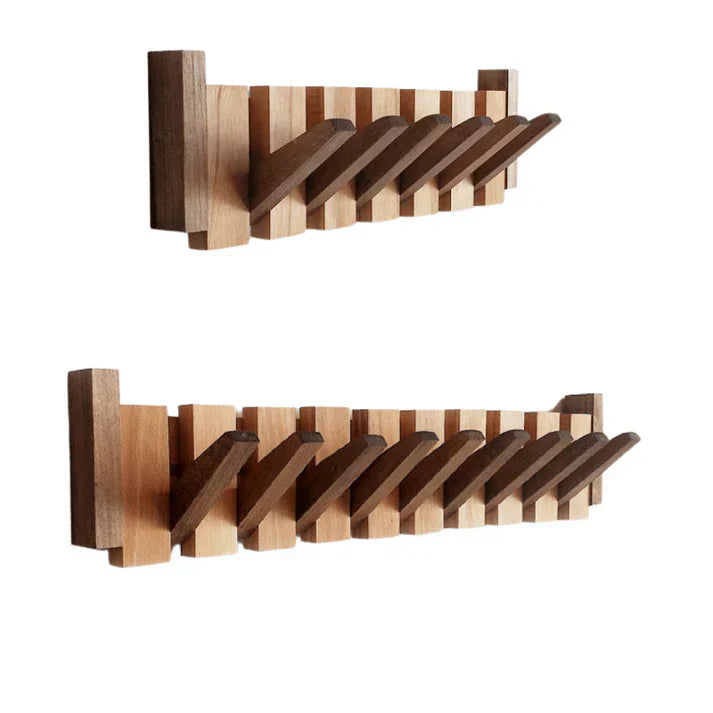 Perchero Pared Decorativo de Madera con Diseño de Teclas de Piano – Opciones de 4, 6 y 8 Ganchos 6