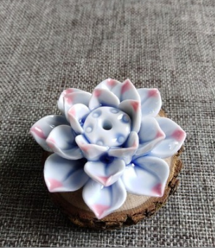 Porta Incienso de Cerámica con Diseño de Flor de Loto – Soporte Estético y Espiritual para Aromas 0