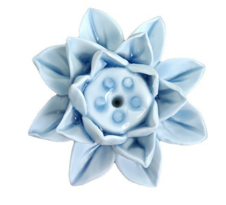 Porta Incienso de Cerámica con Diseño de Flor de Loto – Soporte Estético y Espiritual para Aromas 17