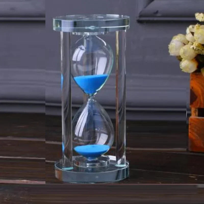 Reloj de Arena Moderno de Cristal Transparente – Temporizador Decorativo para Cocina y Oficina, 15 a 60 Minutos 0