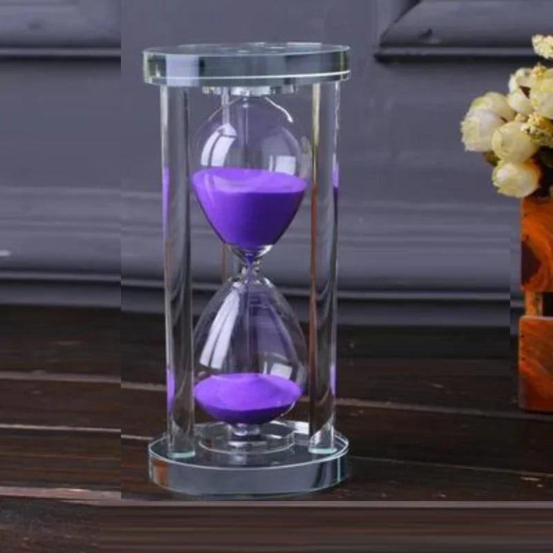 Reloj de Arena Moderno de Cristal Transparente – Temporizador Decorativo para Cocina y Oficina, 15 a 60 Minutos 2