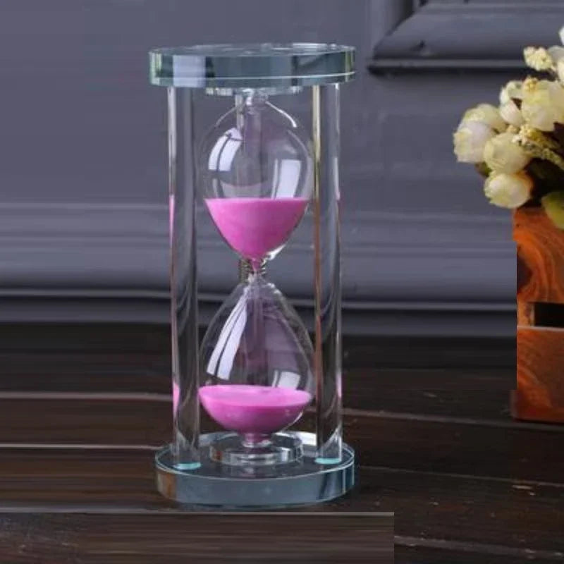 Reloj de Arena Moderno de Cristal Transparente – Temporizador Decorativo para Cocina y Oficina, 15 a 60 Minutos 4