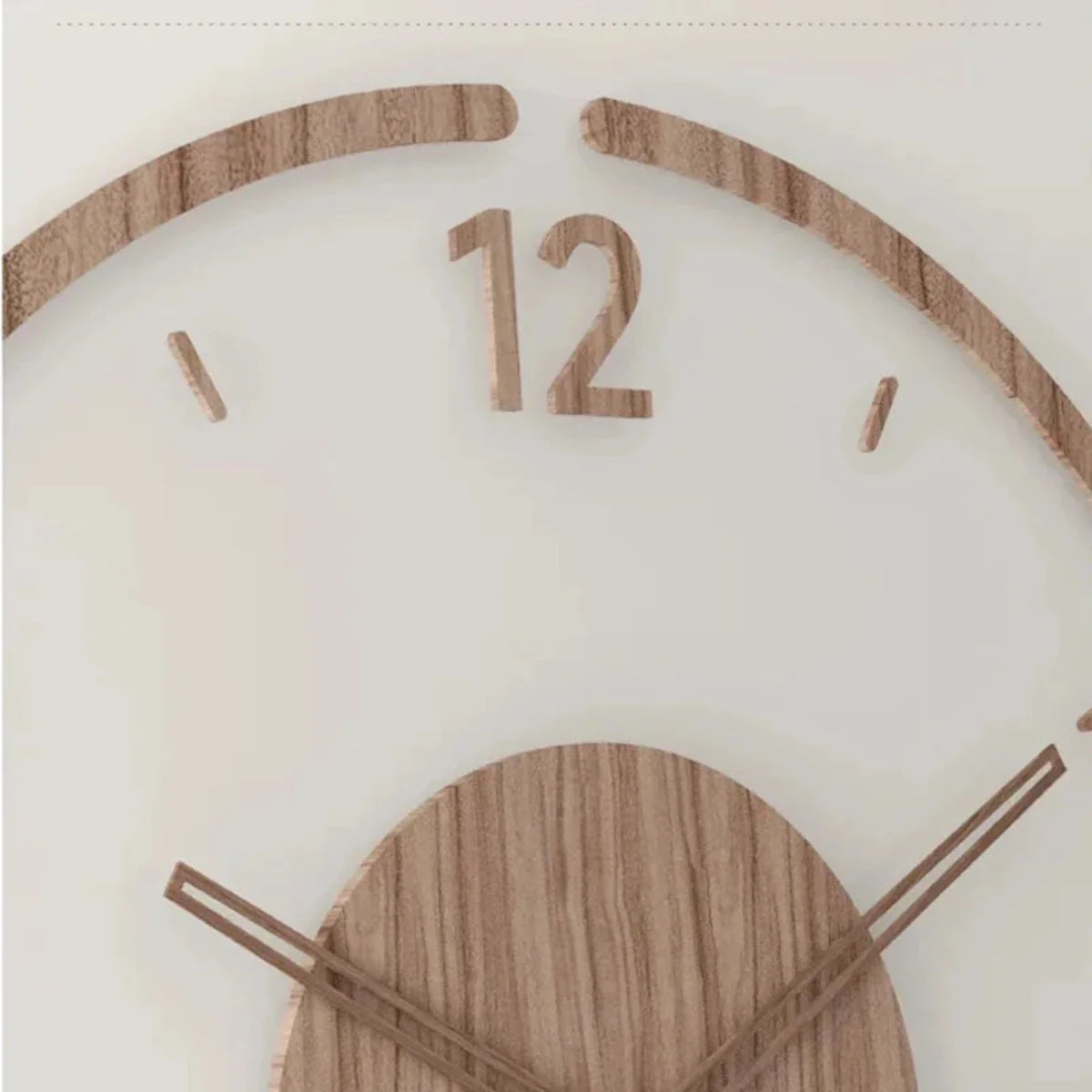 Reloj de Pared Moderno Yara en Madera Natural con Diseño Escandinavo y Esfera Transparente - Ideal para Salón y Oficina 5