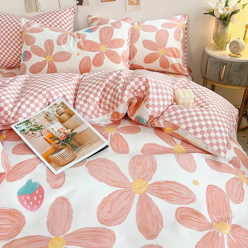 Ropa de Cama Floral Rosa con Funda Nórdica para Cama 150 y Fundas de Almohada – Varios Tamaños Disponibles 5