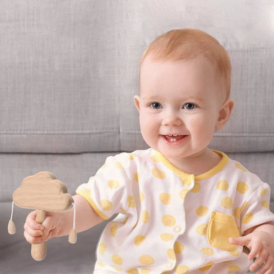 Sonajero de Madera para Bebés – Juguete Seguro y Estimulante para el Desarrollo Sensorial de 0 a 6 Meses 0