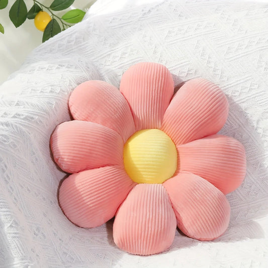 Tapete Floral de Felpa Suave para Oficina y Hogar – Diseño de Girasoles y Margaritas, 38 cm, Colores Vibrantes 0