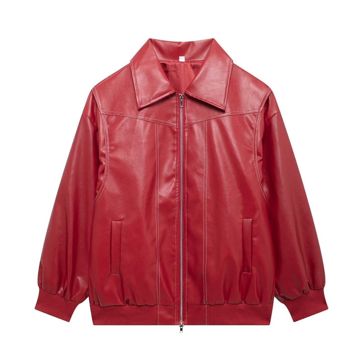 Abrigo Acolchado Mujer Extragrande Moderno en PU - Comodidad y Estilo para el Frío 5