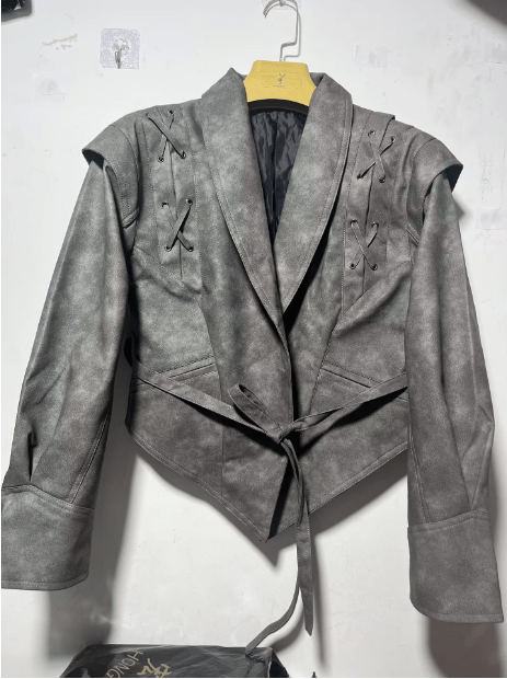 Abrigo Mujer Elegante con Cinturón de PU para Invierno – Chaqueta Moderna y Versátil 5