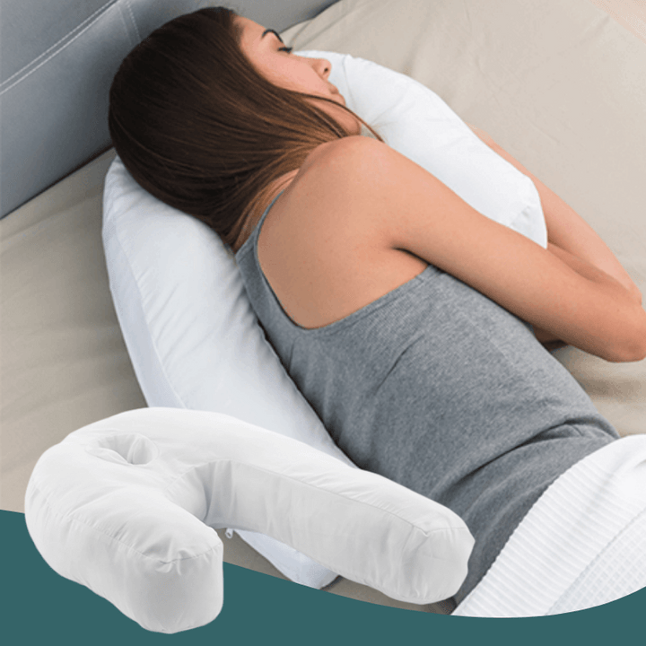 Almohada Ortopédica Contorneada Cervical para Dormir de Lado – Soporte Ergonómico para Cuello y Espalda, Espuma Viscoelástica 0