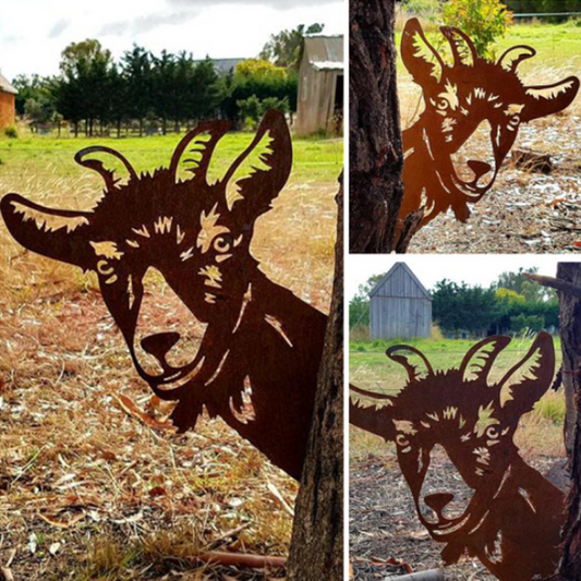 Arte de Jardín de Metal con Animales Realistas – Decoración Rústica para Jardín y Terraza, 28x29 cm 1