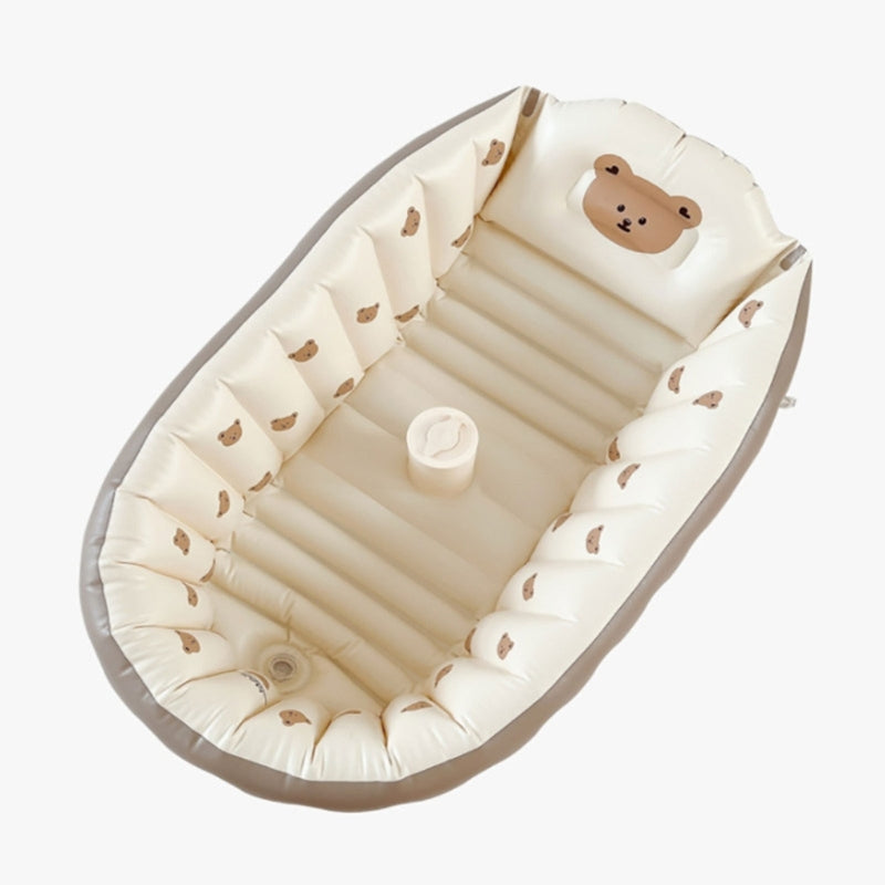 Bañera Inflable Segura para Bebés – Diseño Portátil y Cómodo, Ideal para Baños y Viajes 0