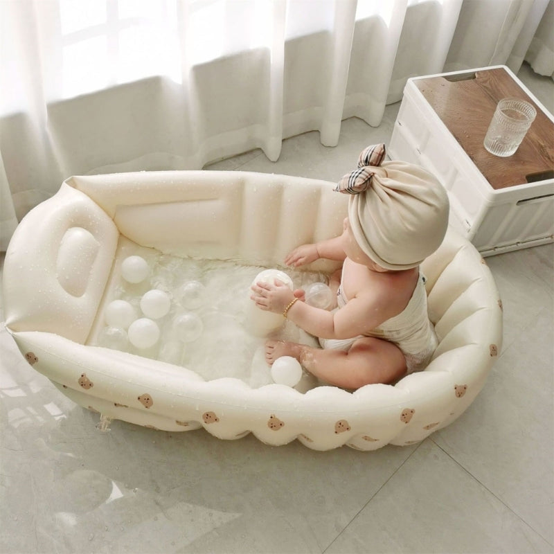 Bañera Inflable Segura para Bebés – Diseño Portátil y Cómodo, Ideal para Baños y Viajes 1