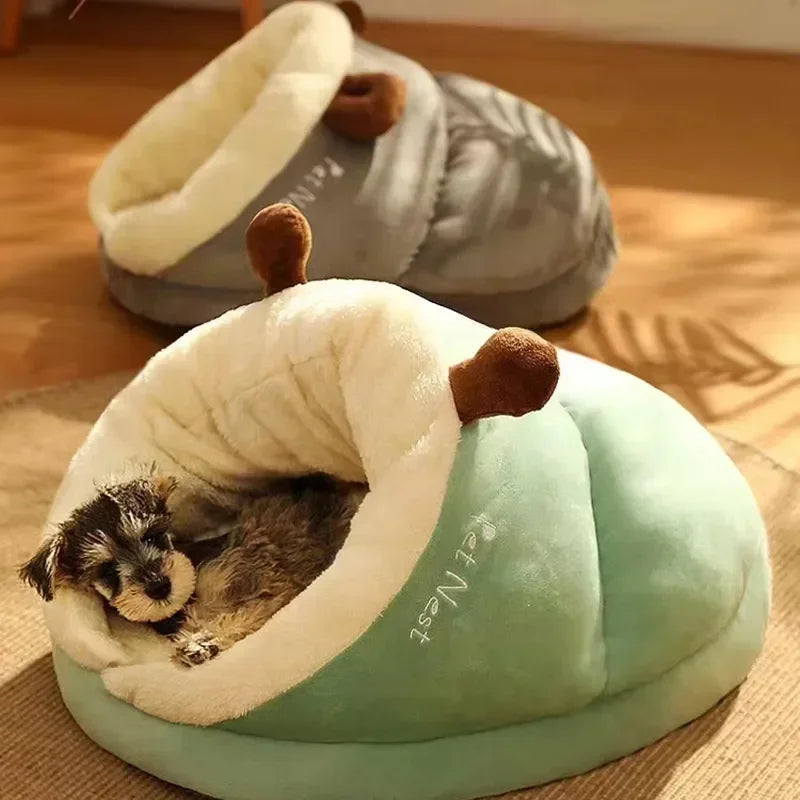 Cama Plegable para Perros de Lana Coral, Diseño de Zapatilla, Cálida y Lavable – Ideal para Perros Pequeños y Medianos 1