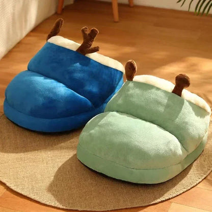 Cama Plegable para Perros de Lana Coral, Diseño de Zapatilla, Cálida y Lavable – Ideal para Perros Pequeños y Medianos 3