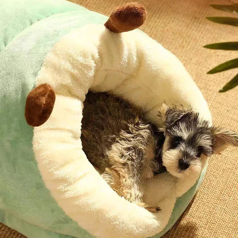 Cama Plegable para Perros de Lana Coral, Diseño de Zapatilla, Cálida y Lavable – Ideal para Perros Pequeños y Medianos 4